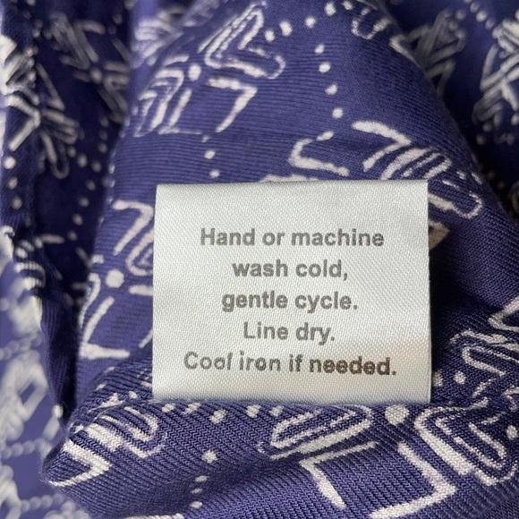 Anthro - Rock Flower Paper Blue/White Tunic (M) - Picture 9 of 9